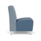 Lesro Siena Lounge Reception Armless Guest Chair, Brushed Steel, RS Rain Song Back, MD Titan Seat SN1102 - alternate 2